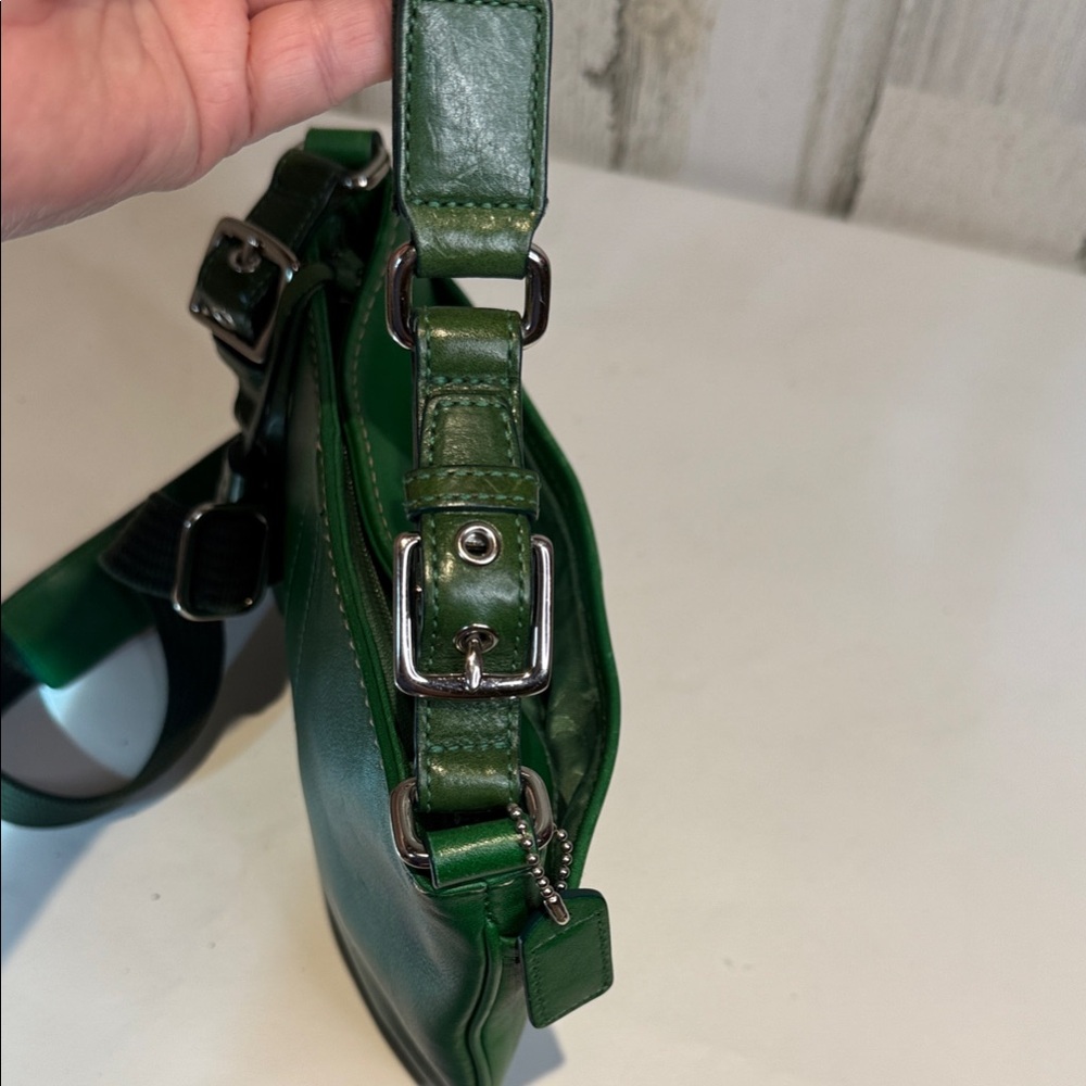 Coach Legacy Crossbody Jade Green Glove Hand Leather EUC - Picture 7 of 9